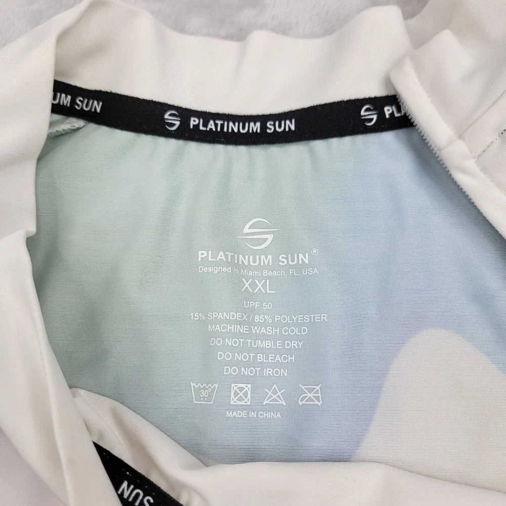 Platinum Sun Shirt Women XXL Swim Top Shirt Skins UV Protect UPF Performance 2XL